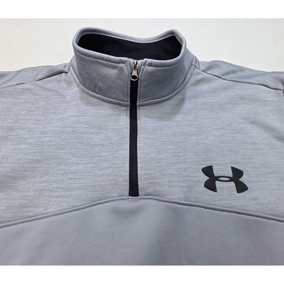 Under Armour Tops - Under Armour Pullover Mens L Black Gray 1/4 Zip Jacket Sweater ColdGear